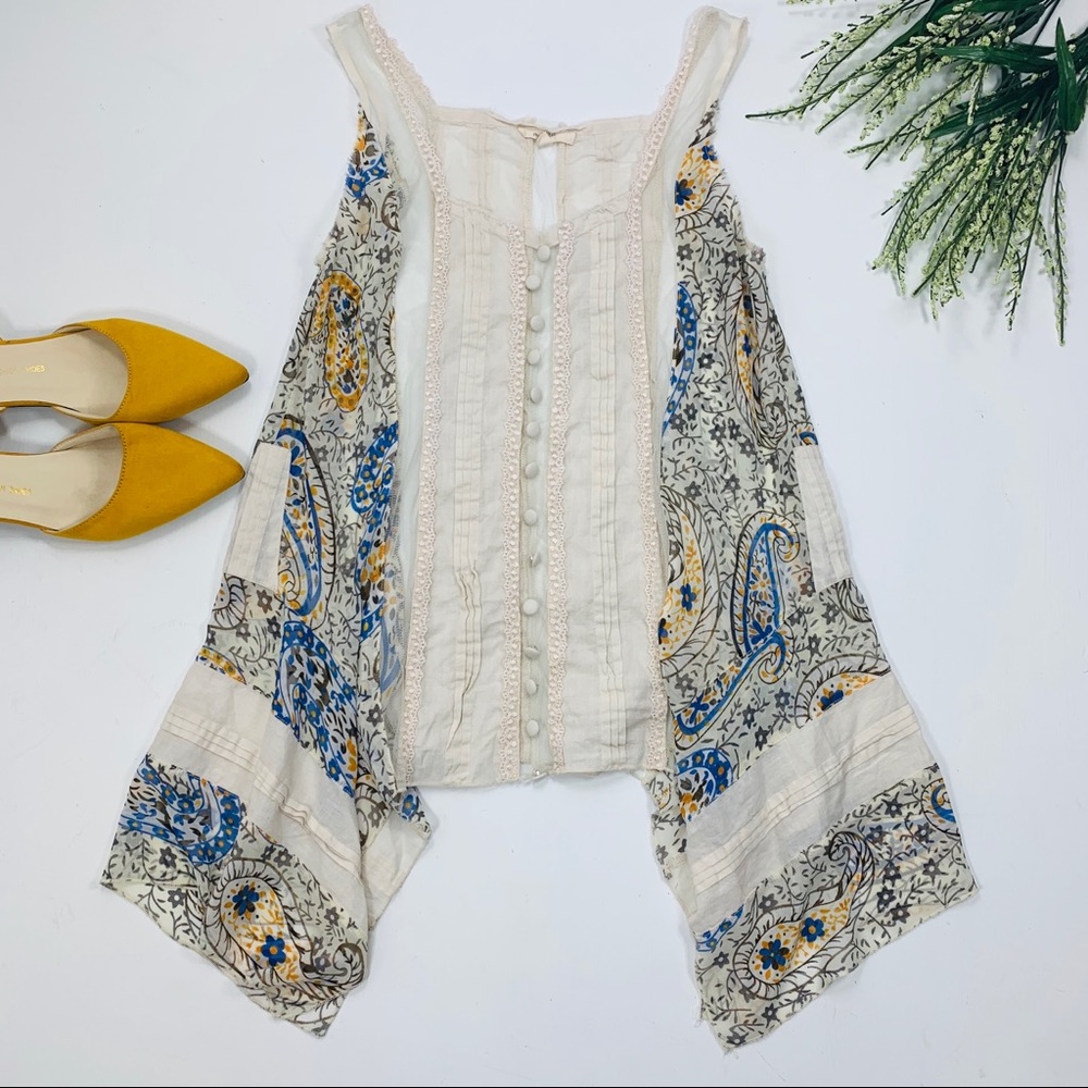 Mystree | Sleeveless, Asymmetrical, Overlay Top